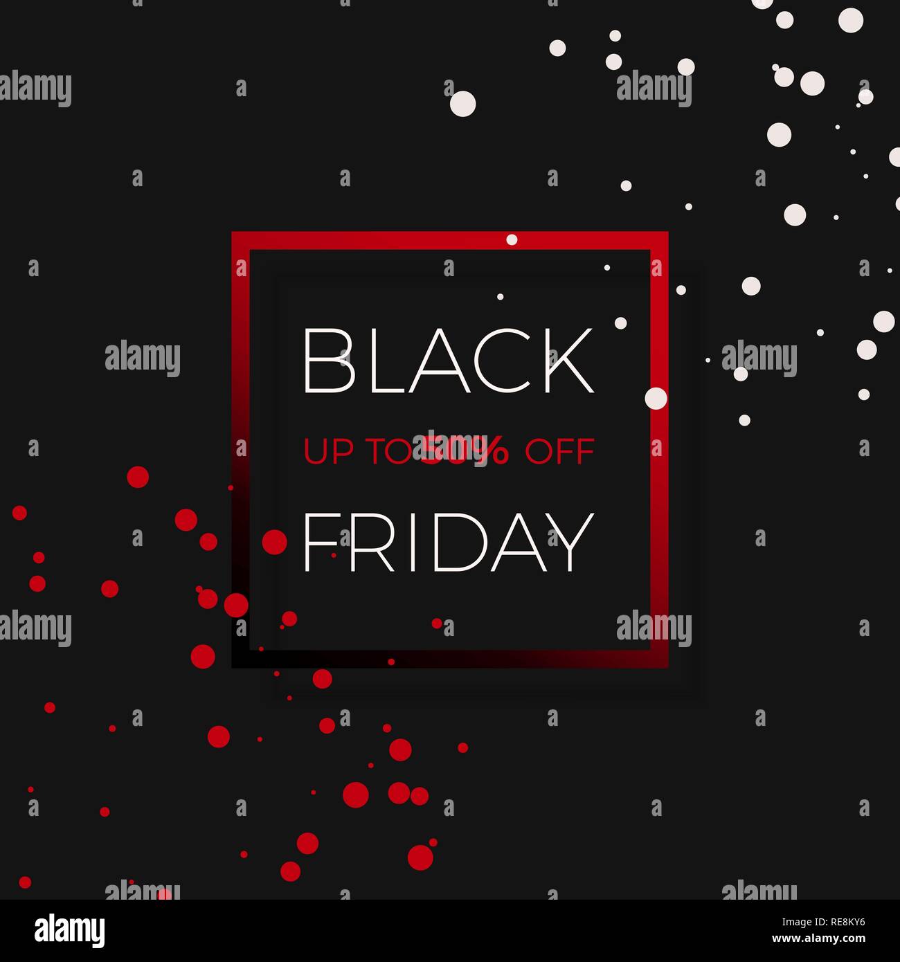 Black friday discount sale. Promo banner design template. Vector illustration Stock Vector