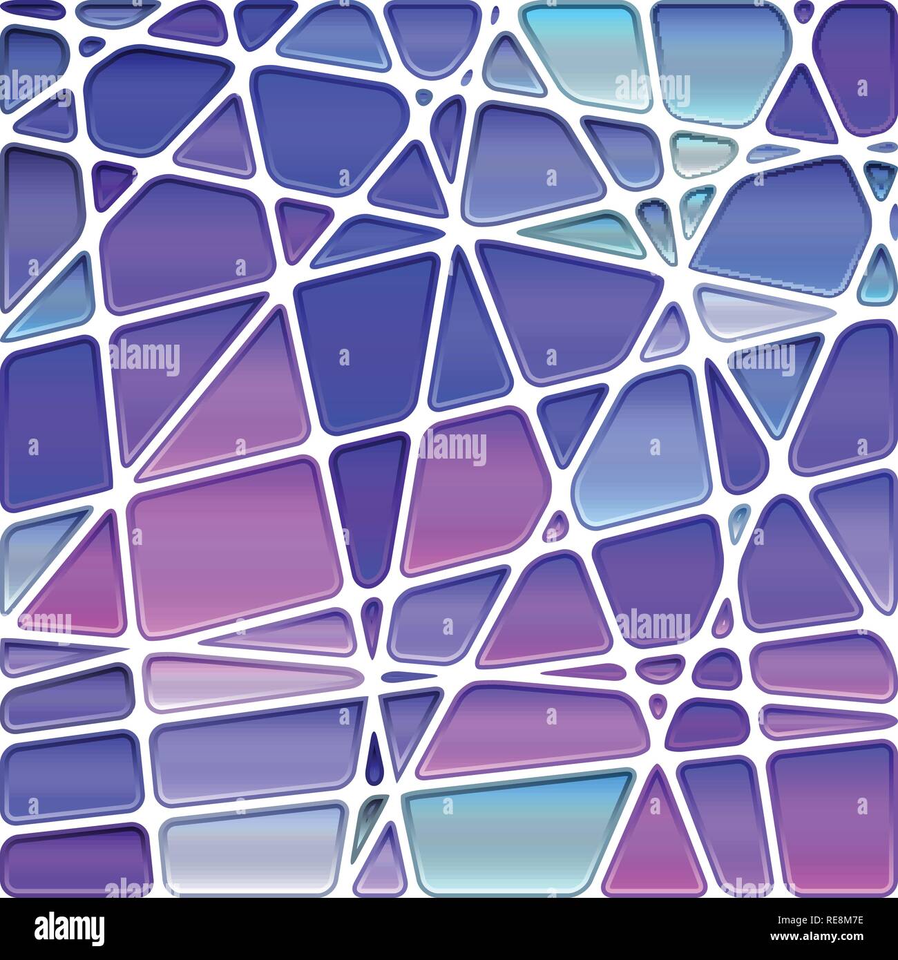 abstract vector stained-glass mosaic background - blue and violet Stock ...