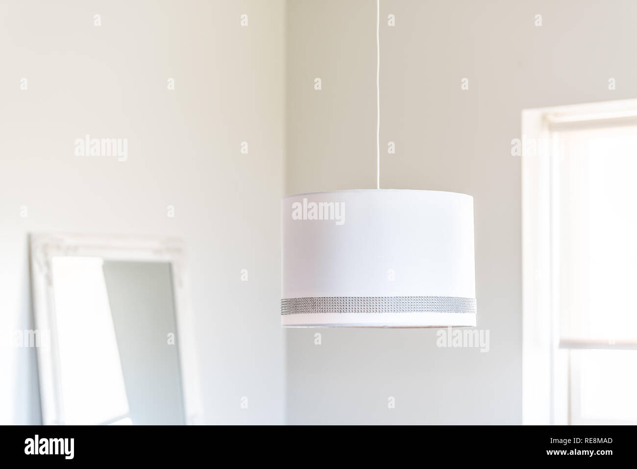 Closeup Of Hanging Ceiling Lamps Light In Living Or Bedroom