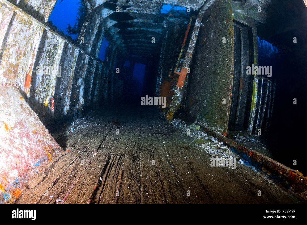 MV Karwela Wreck in Gozo, Malta Stock Photo