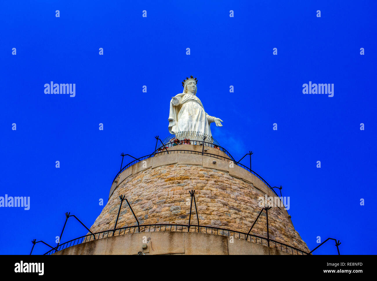 The statue of Virgin Mary in Harissa, mount Lebanon Stock Photo Alamy