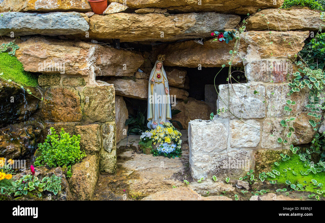 The statue of Virgin Mary in Harissa, mount Lebanon Stock Photo Alamy