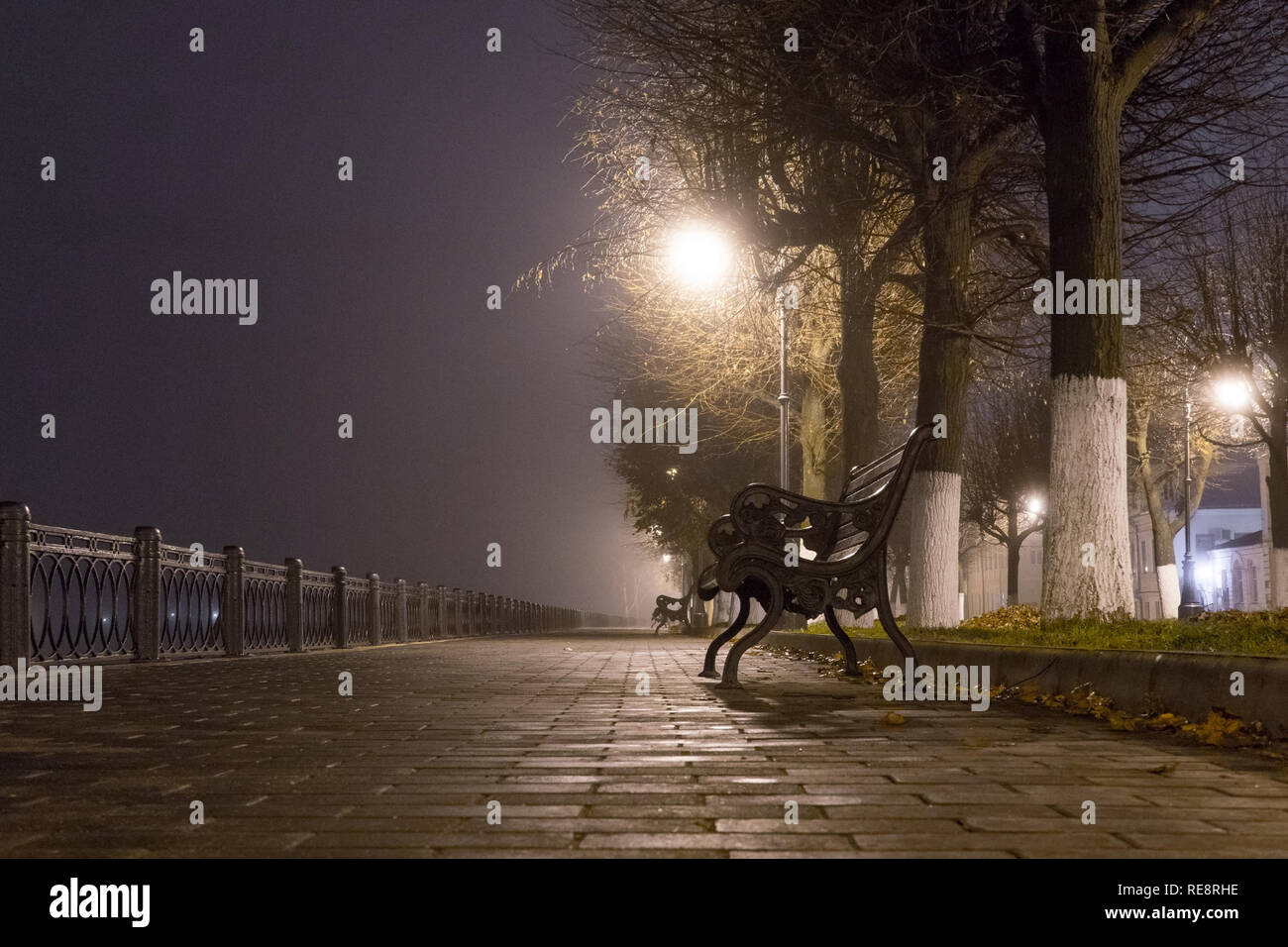 Foggy night walk hi-res stock photography and images - Alamy