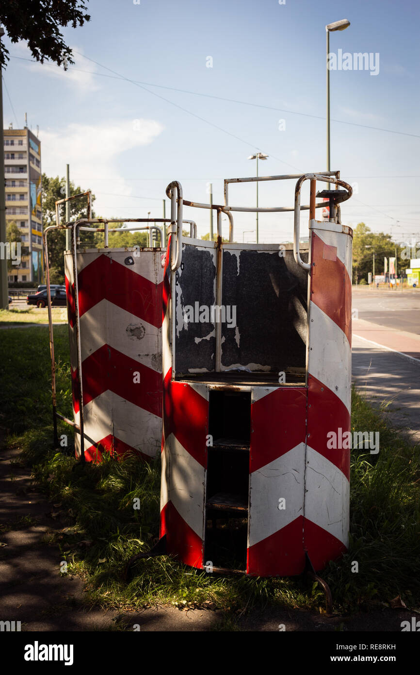 Verkehrsregelungsturm der Polizei Stock Photo