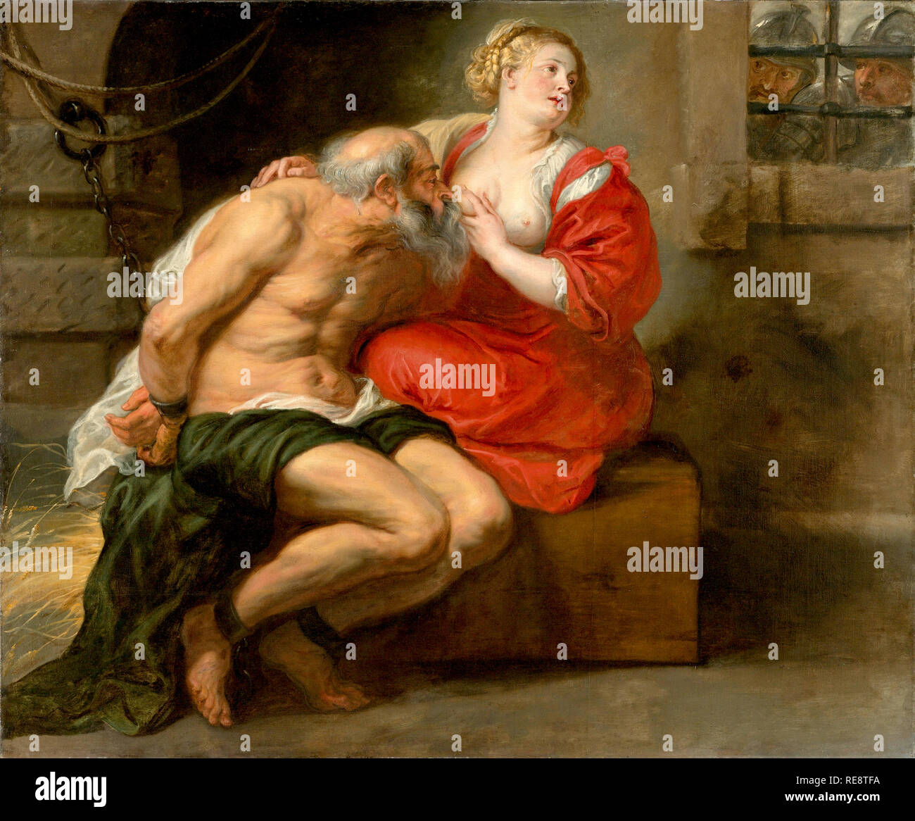 Cimon and Pero by Peter Paul Rubens, daughter breastfeeding her father  in prison Stock Photo