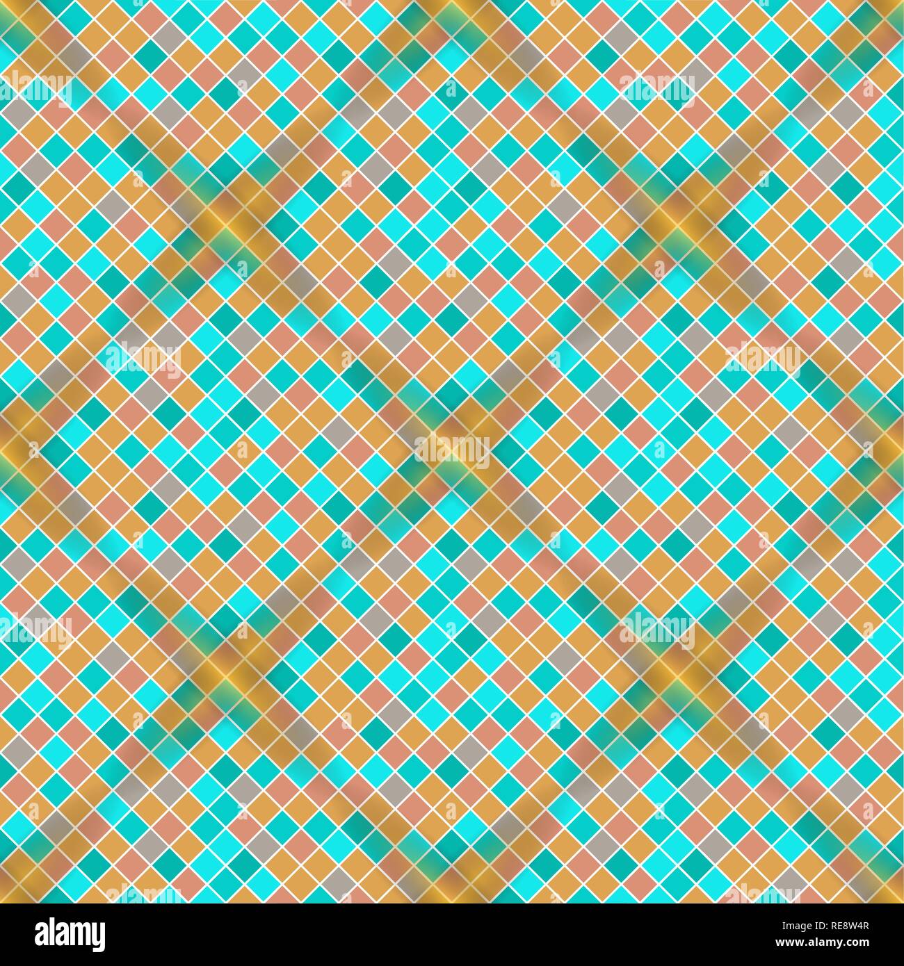 Turquoise and blue abstract pixel background. Digital background with ...