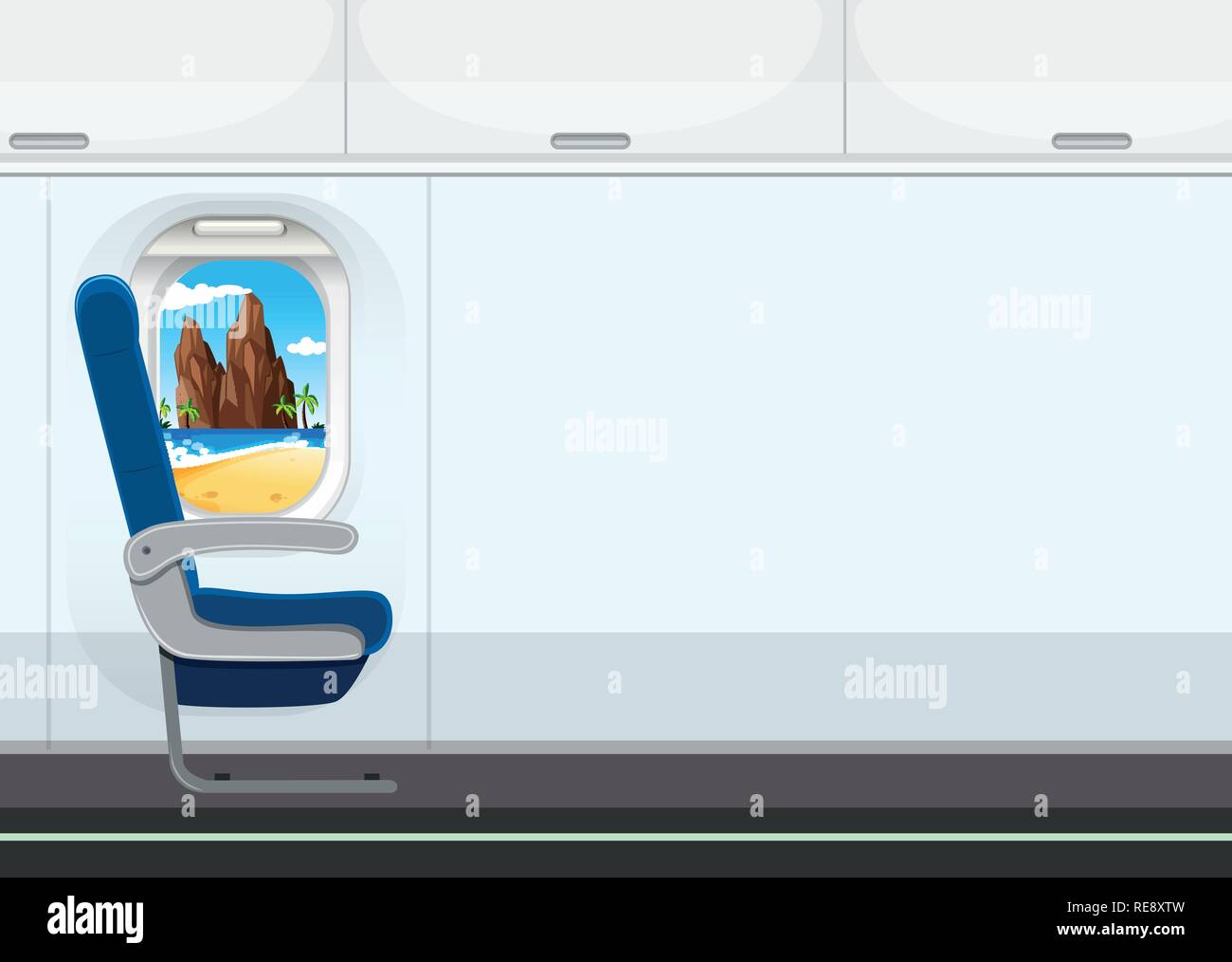 A seat on the airplane illustration Stock Vector Image & Art - Alamy