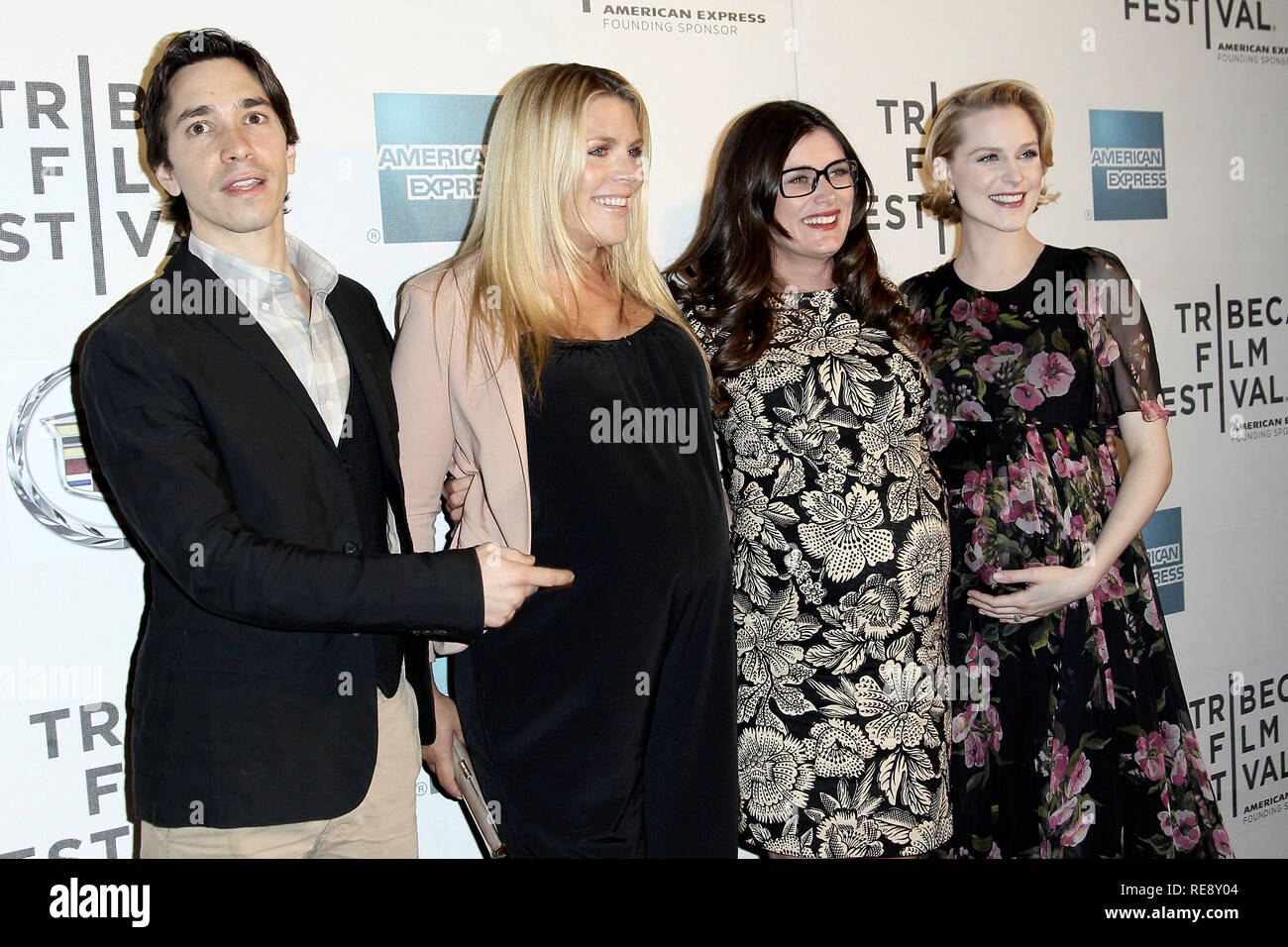 New York Ny April 21 Actors Justin Long Busy Philipps Director Kat Coiro And Actress Evan 