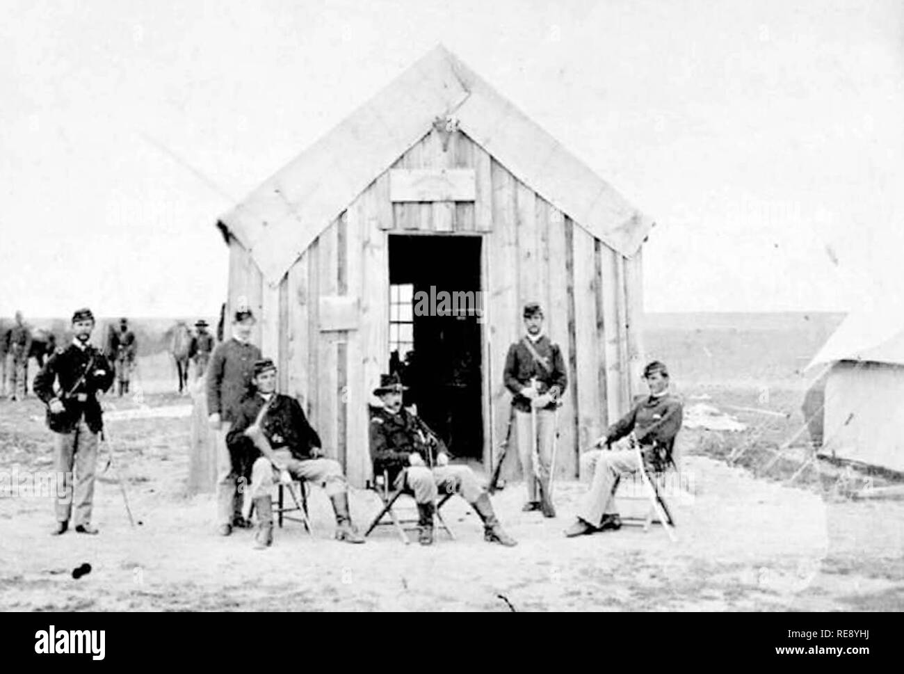 Officers at Fort Wallace, Kansas, in 1867 Stock Photo Alamy