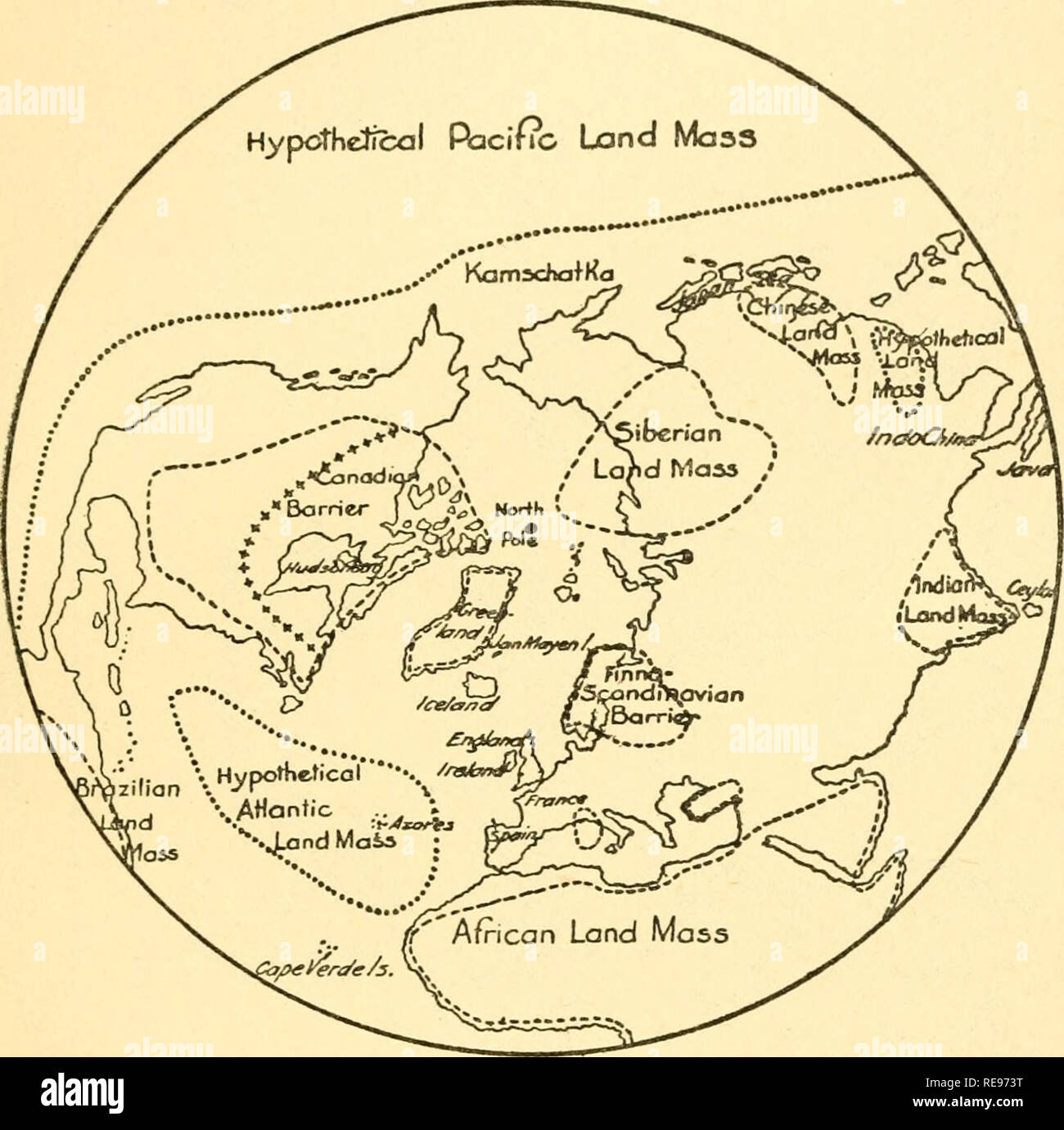 https www alamy com the earth before history mans origin and the origin of life evolution life origin human beings origin maps 333 map iconformation of land and sea in the northern hemisphere at the beginning of the primary period please note that these images are extracted from scanned page images that may have been digitally enhanced for readability coloration and appearance of these illustrations may not perfectly resemble the original work perrier edmond 1844 1921 radin paul 1883 1959 collum vera christina chute b 1883 london k paul trench trubner amp co ltd new york image232543132 html