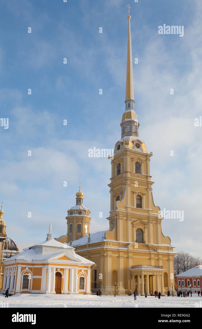 Saints Peter and Paul Cathedral, St. Petersburg, Russia. Stock Photo