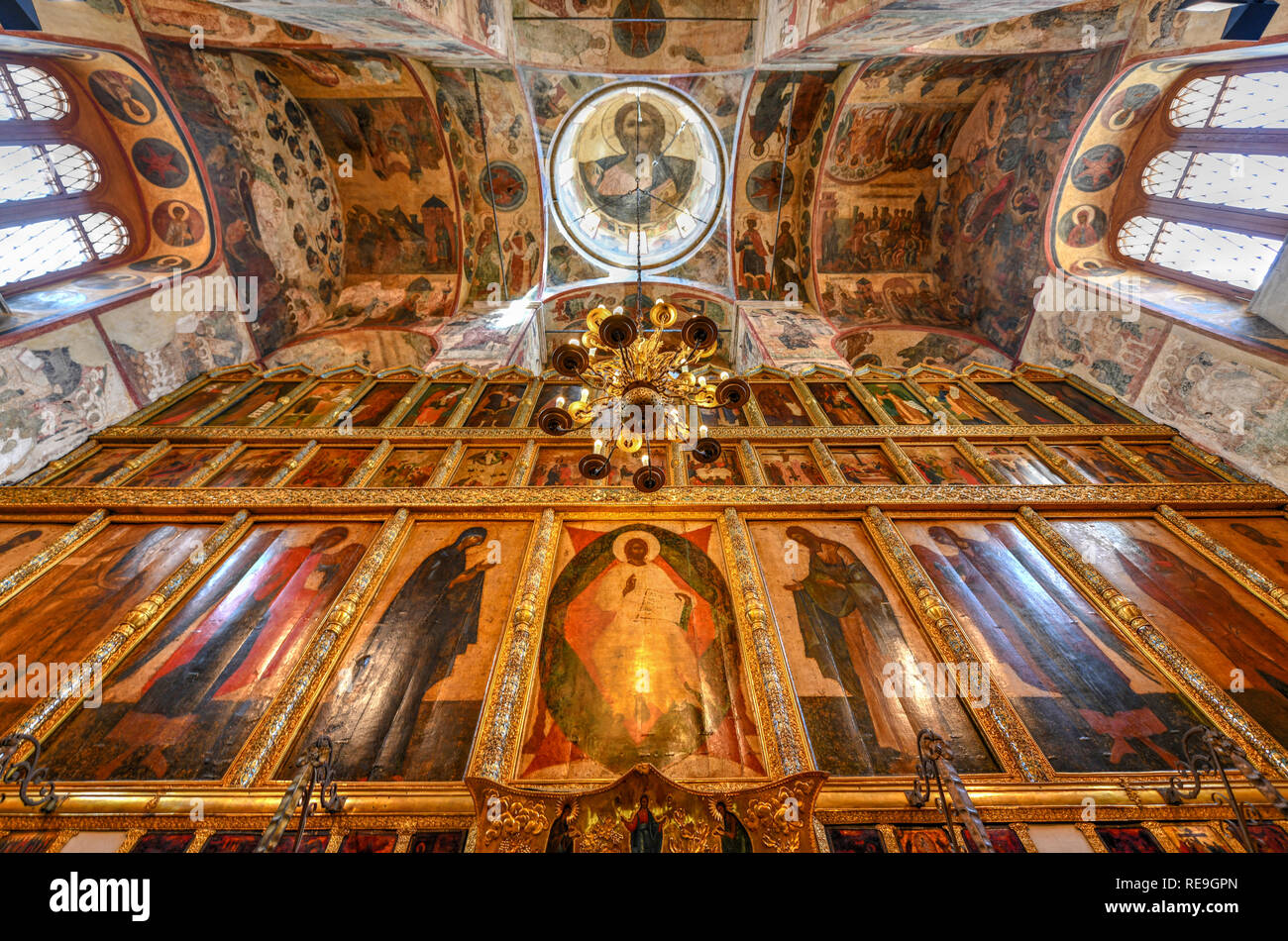 Moscow, Russia June 27, 2018 Interior of the Cathedral of the