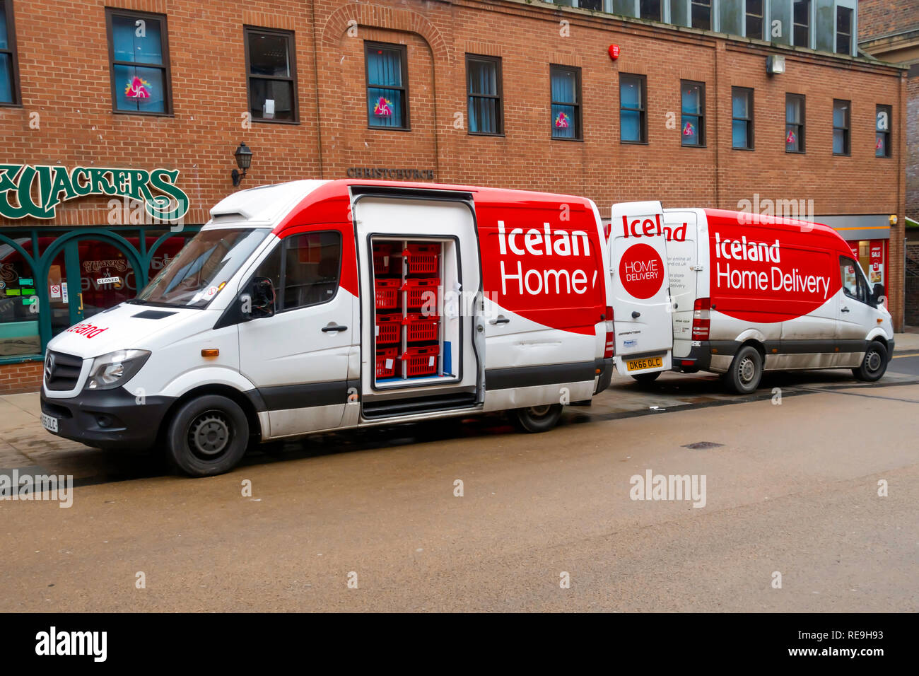 Iceland Supermarket Home Delivery Vans 