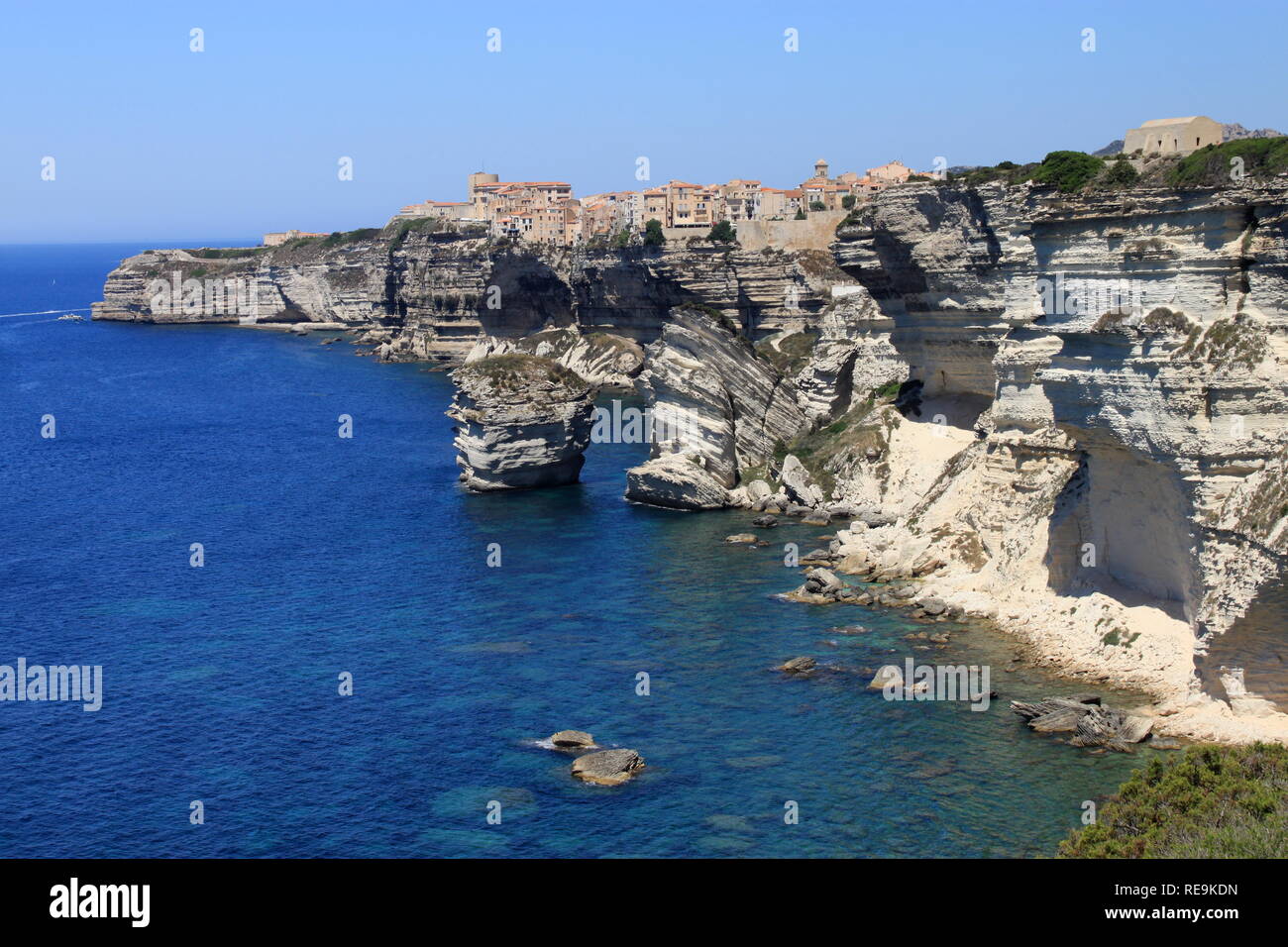 Bonifacio town and Nature Reserve, Corsica, France Stock Photo