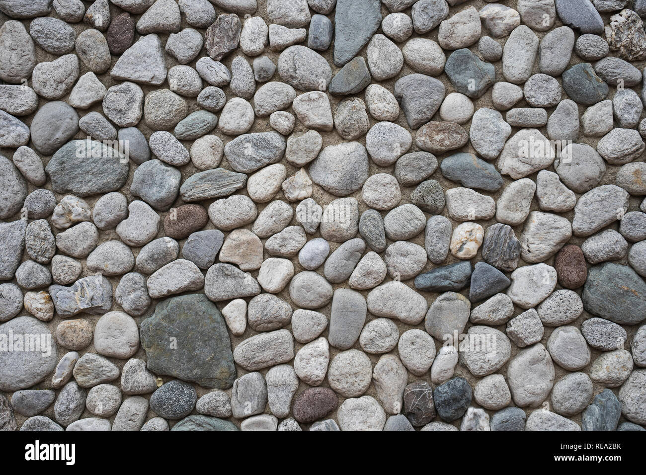 wall made of pebbles Stock Photo Alamy