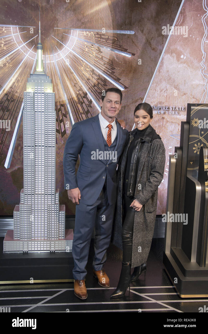 John Cena and Hailee Steinfeld light the Empire State Building
