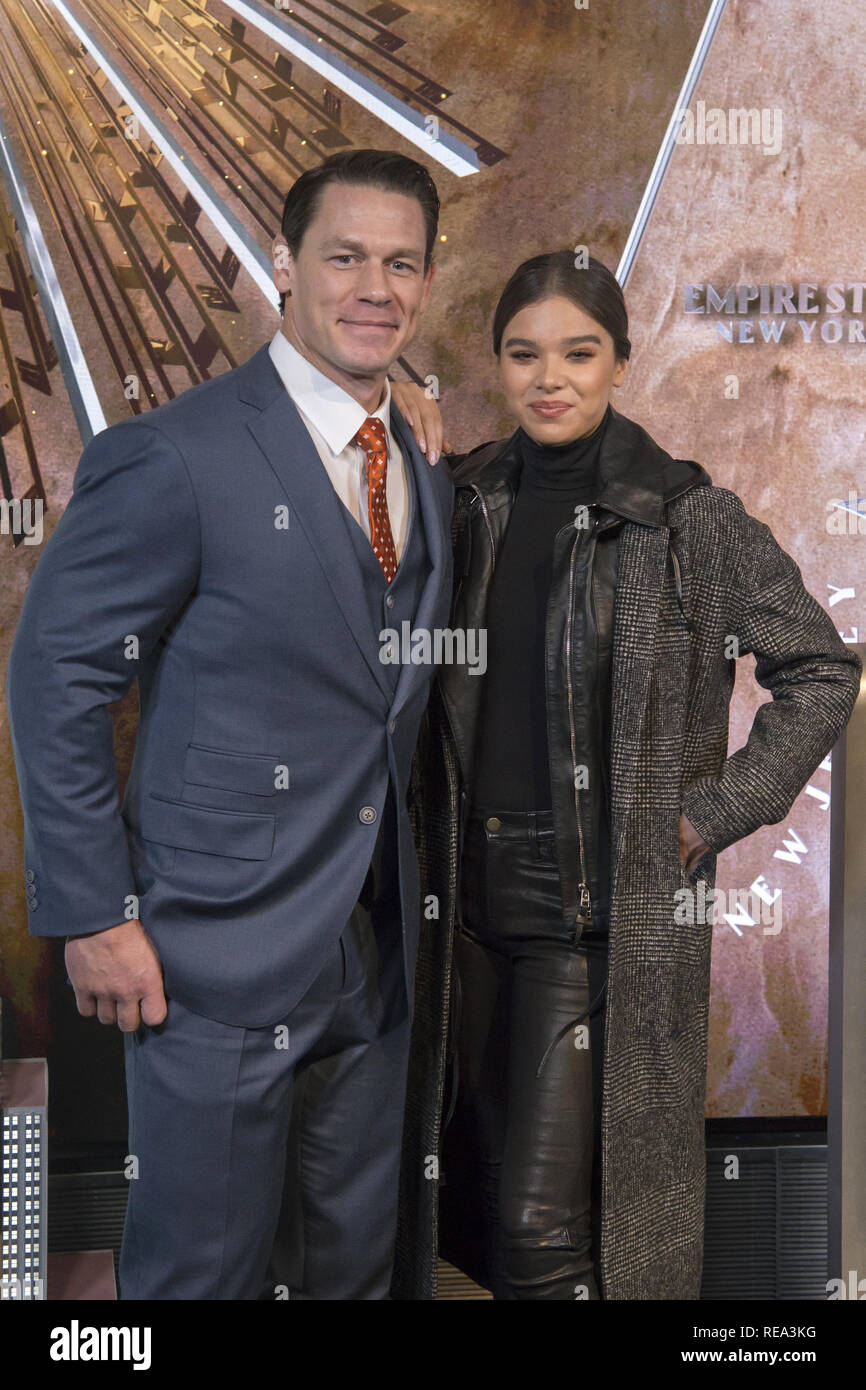 John Cena and Hailee Steinfeld light the Empire State Building