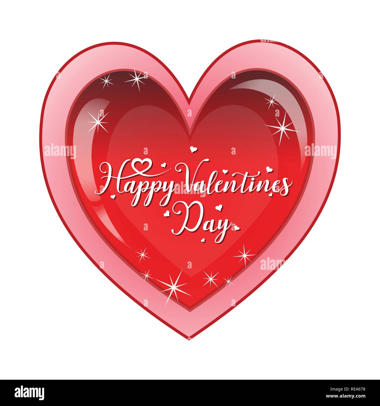 Happy Valentines Day romantic greeting card illustration Stock Vector ...