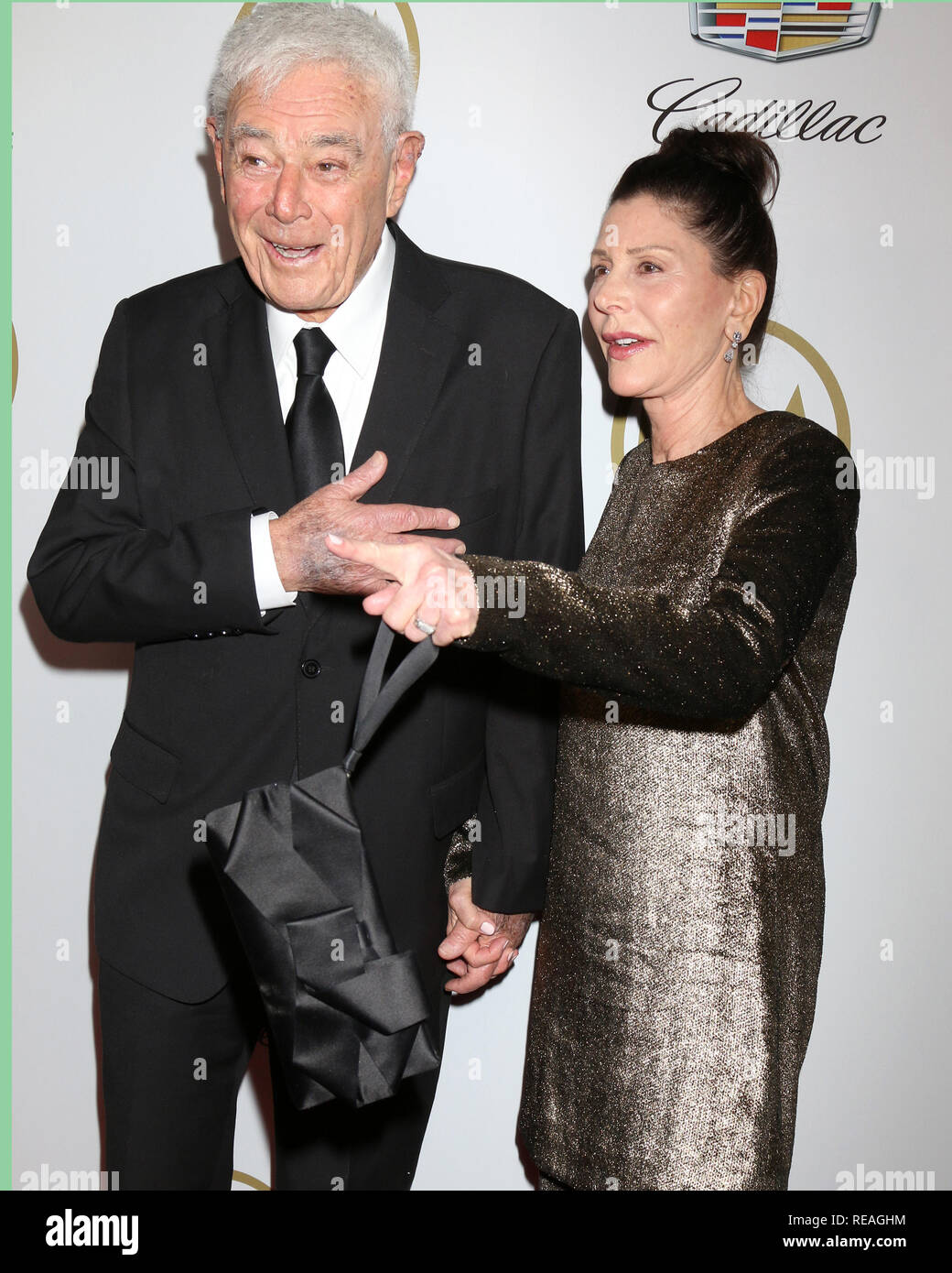January 19, 2019 - Beverly Hills, CA, USA - LOS ANGELES - JAN 19:  Richard Donner, Lauren Shuler Donner at the 2019 Producers Guild Awards at the Beverly Hilton Hotel on January 19, 2019 in Beverly Hills, CA (Credit Image: © Kay Blake/ZUMA Wire) Stock Photo