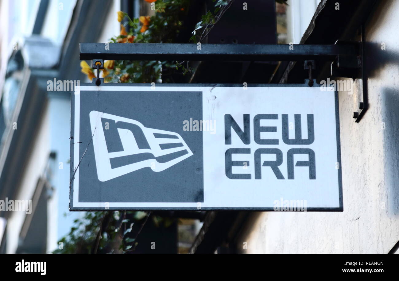New Era brand logo seen in Carnaby Street in London, UK Stock Photo - Alamy