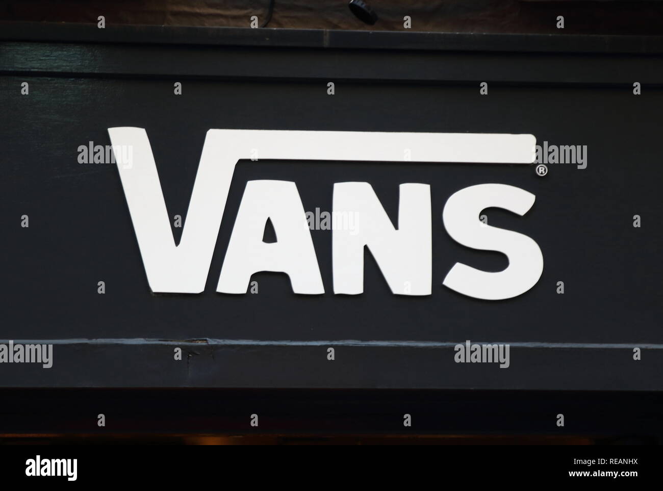 Vans brand logo seen in Carnaby Street in London, UK Stock Photo - Alamy