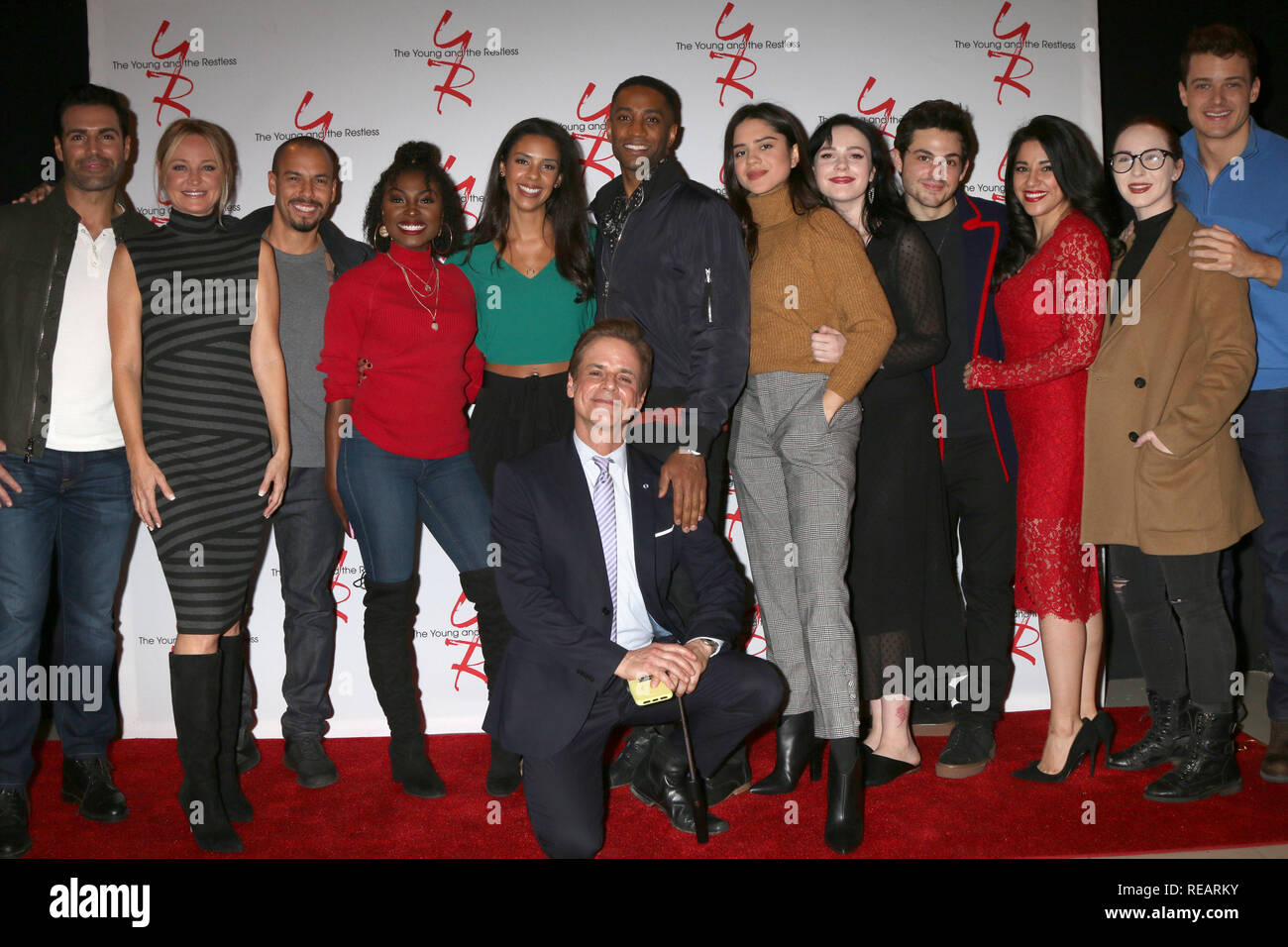 Los Angeles, CA, USA. 17th Jan, 2019. LOS ANGELES - JAN 17: Jordi Vilasuso, Sharon Case, Bryton James, Loren Lott, Alice Hunter, Christian LeBlanc, Brooks Darnell, Sasha Calle, Cait Fairbanks, Zack Tinker, Noemi? Gonzalez, Camryn Grimes, Michael Mealor at the Young and the Restless Celebrates 30 Years at #1 at the CBS Television CIty on January 17, 2019 in Los Angeles, CA Credit: Kay Blake/ZUMA Wire/Alamy Live News Stock Photo