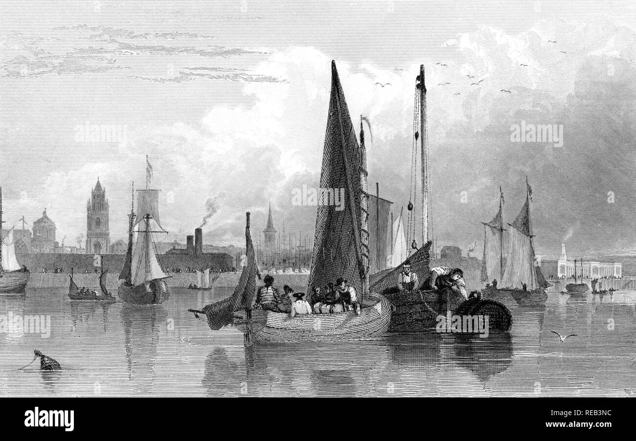 picture Liverpool England 1832 https www alamy com liverpool from the mersey england uk 1832 image232584392 html