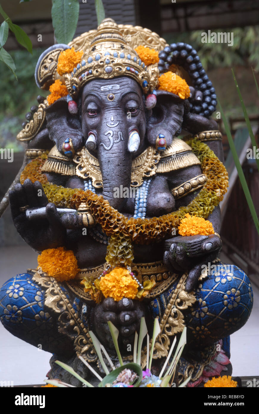 Statue of Ganesh Elephant God Indonesia, Ubud, Bali, Indonesia Stock