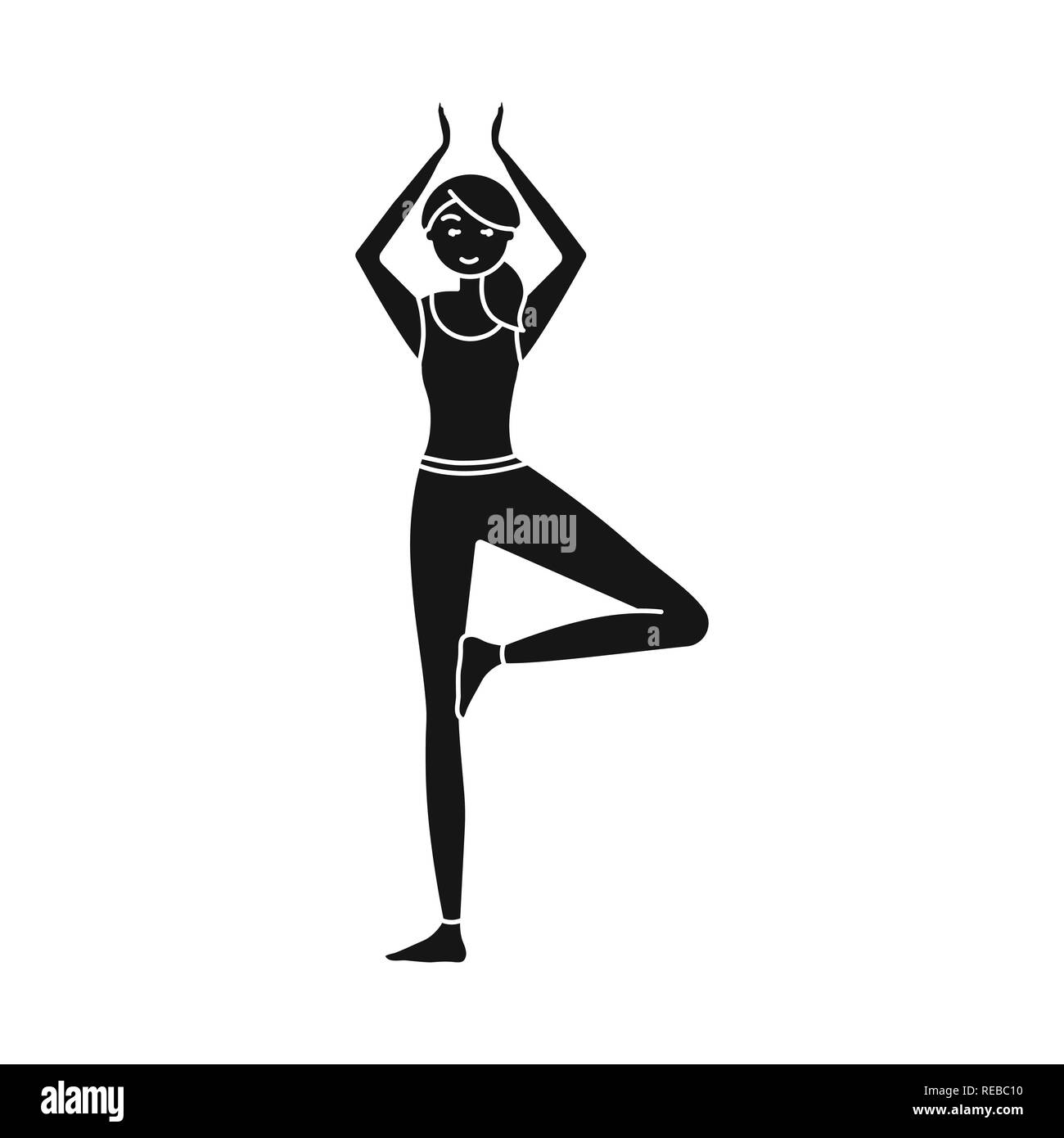 Yoga Woman Silhouette Set Vector Art & Graphics