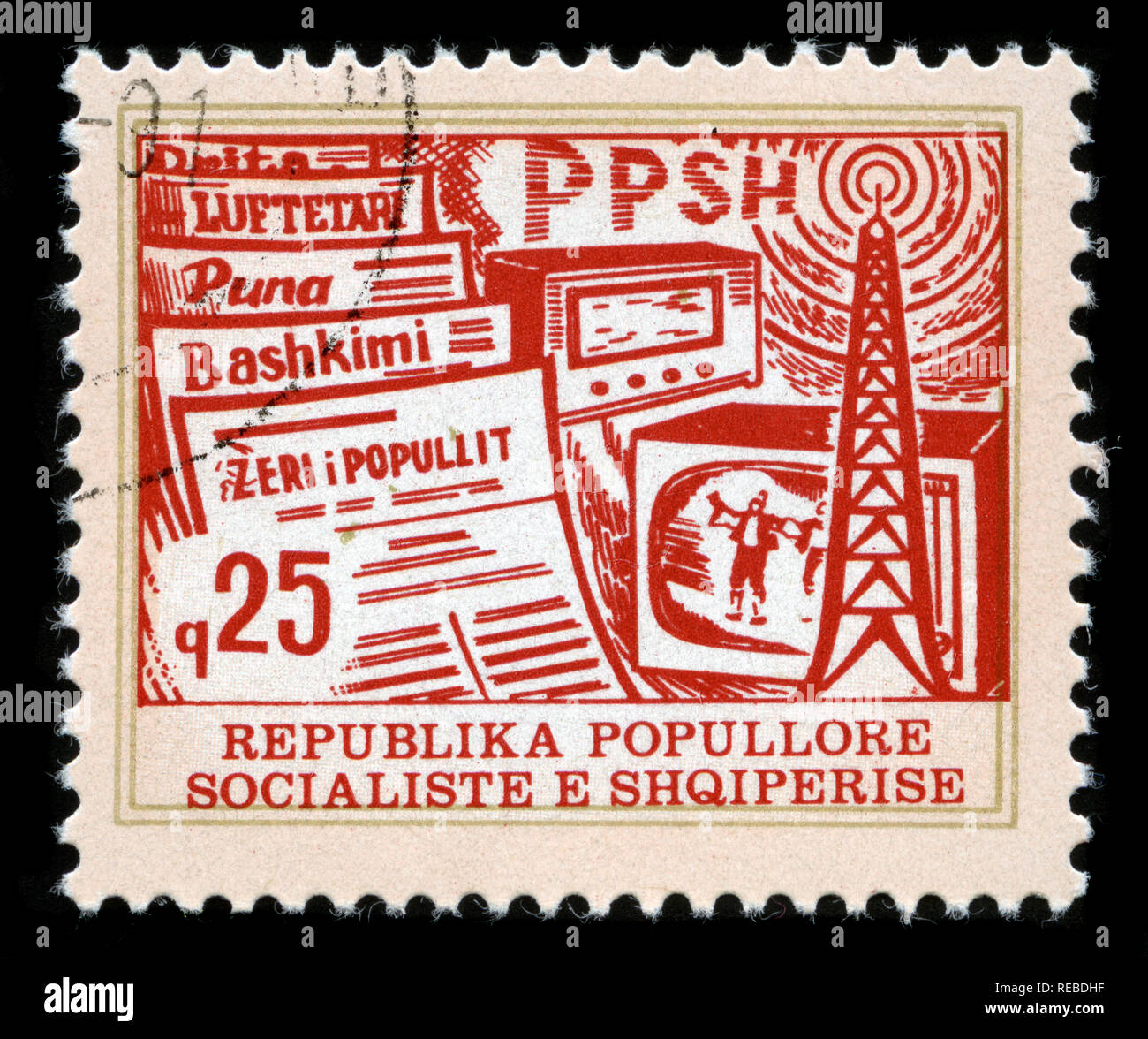 Postage stamp from Albania in the Socialism Activities series issued in 1978 Stock Photo