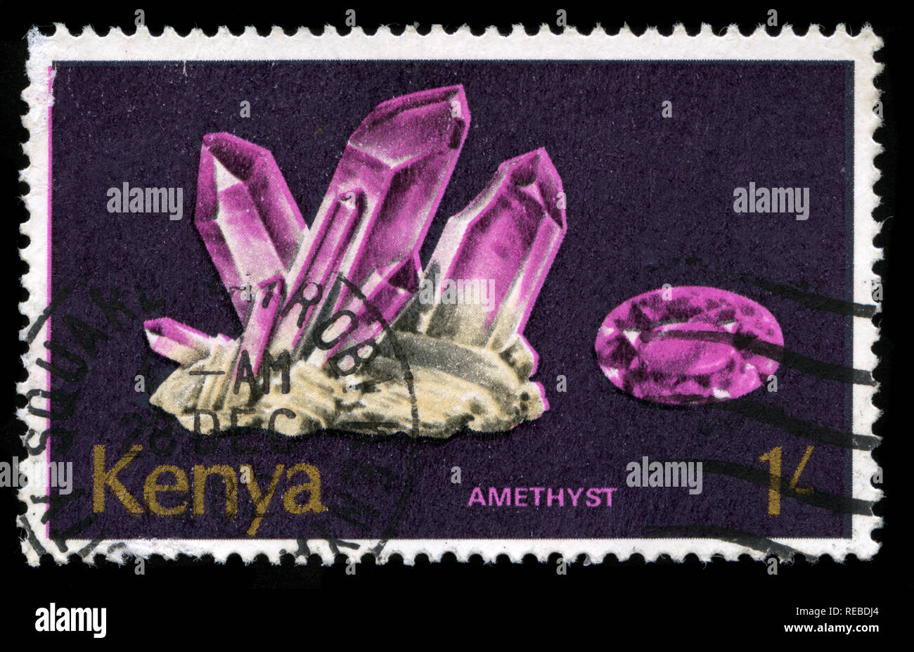 Postage stamp from Kenya in the Minerals series issued in 1977 Stock