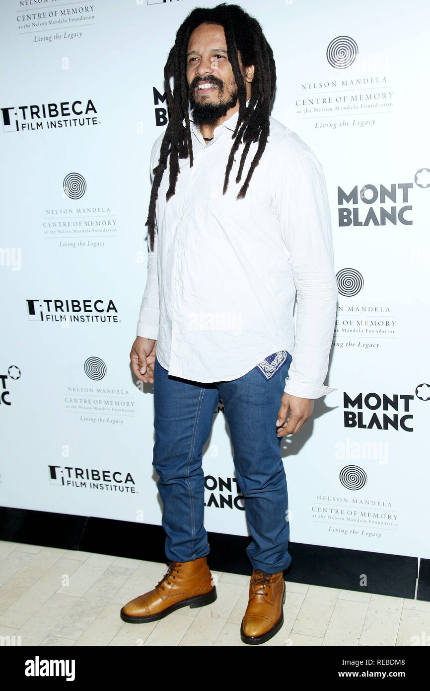 NEW YORK, NY - APRIL 19:  Rohan Marley attends the party for the screening of 'Power of Words: Nelson Mandela' during the 2013 Tribeca Film Festival at R Lounge at the Renaissance New York Times Square Hotel on April 19, 2013 in New York City.  (Photo by Steve Mack/S.D. Mack Pictures) Stock Photo