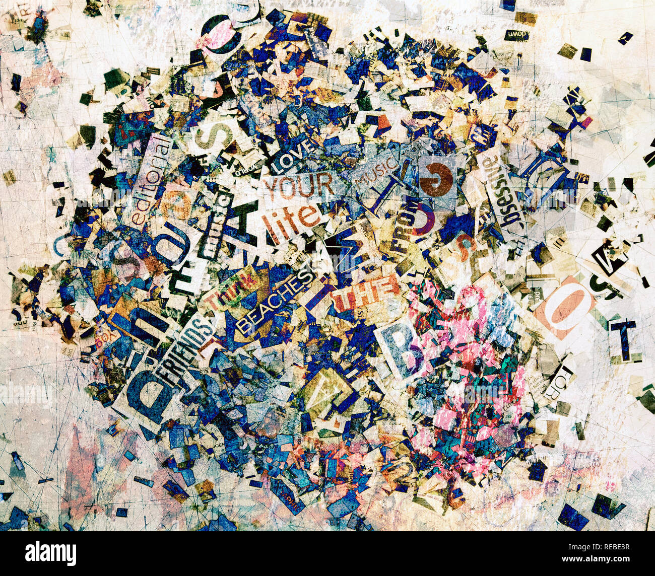 Letter collage clippings hi-res stock photography and images - Alamy