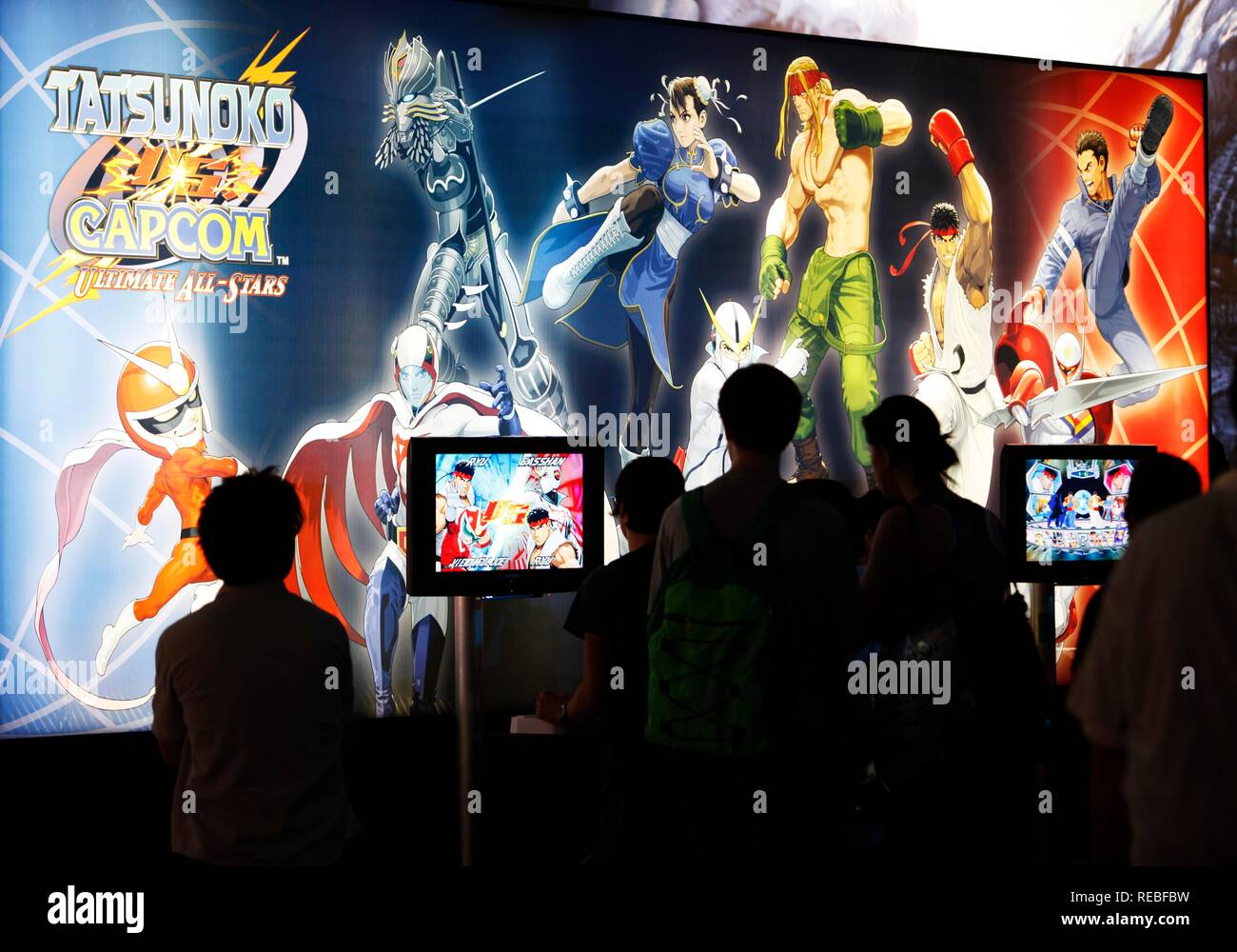 Tatsunoko vs. Capcom, Japanese computer action game action, stand at the Entertainment Area of the Gamescom, the world's largest Stock Photo