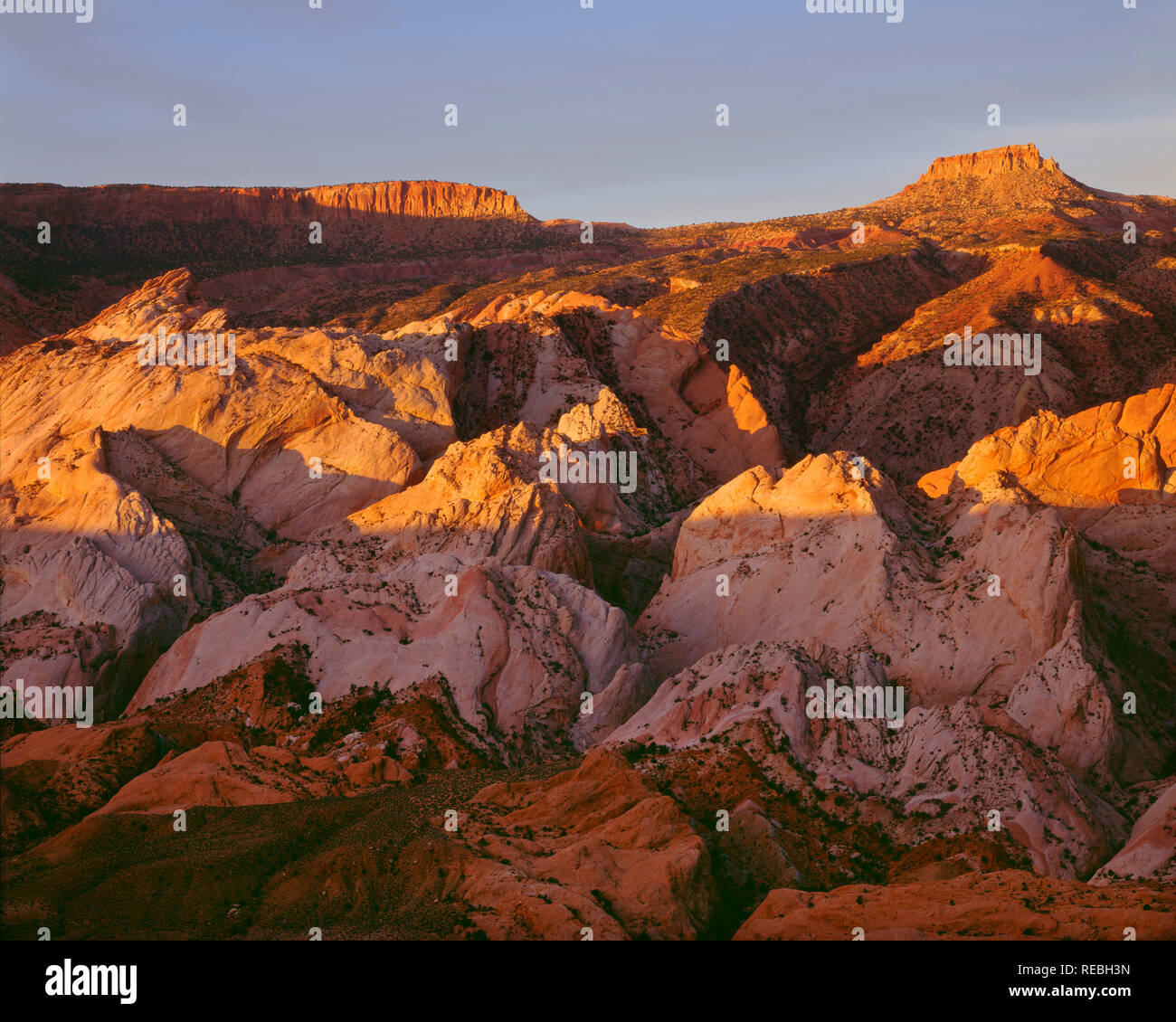 USA, Utah, Capitol Reef National Park, Slanted layers of the