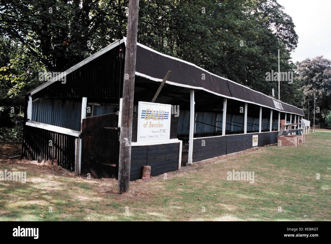 The main stand at Beccles Town FC Football Ground, College Meadow ...