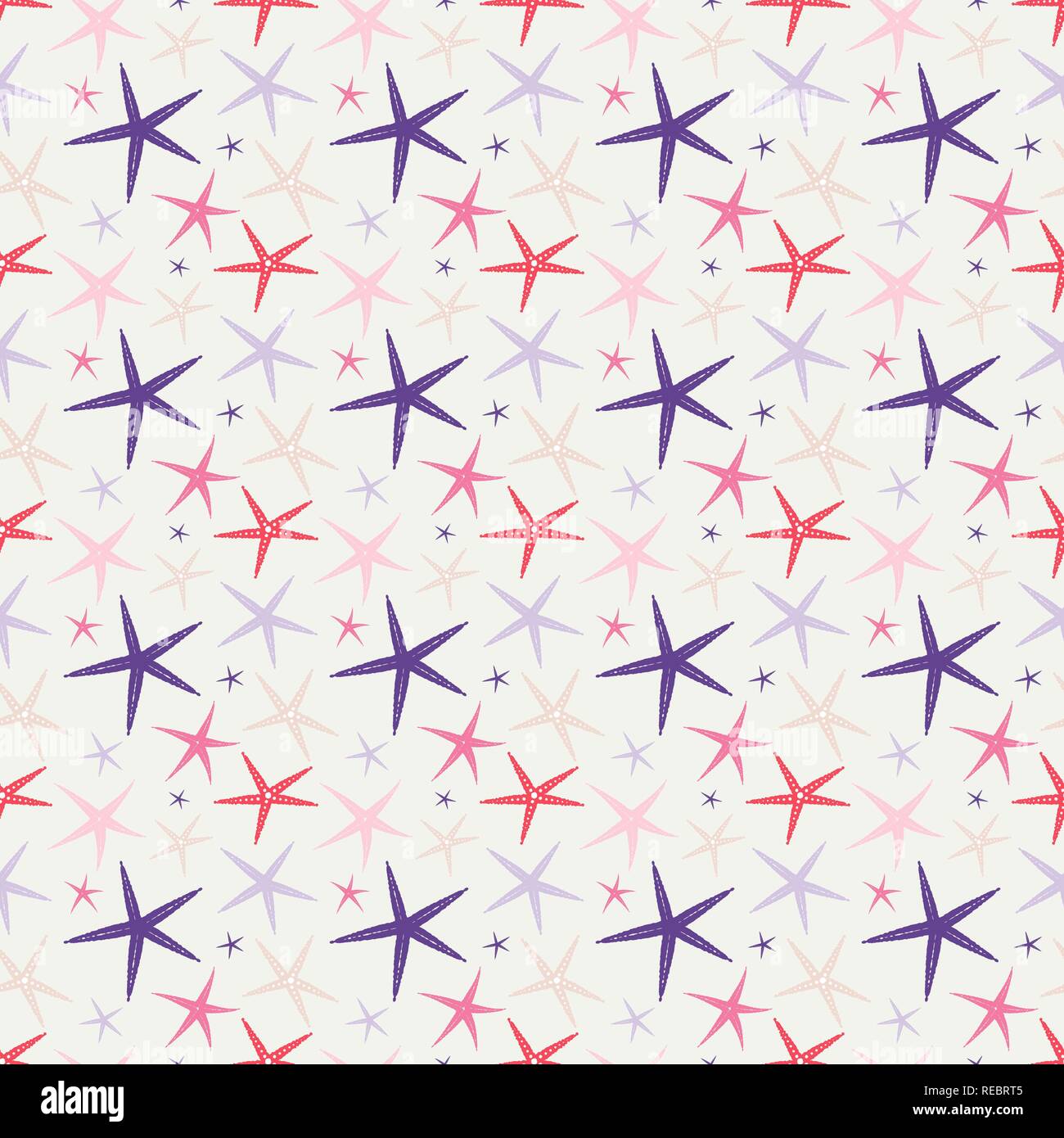 Seamless pattern with starfish on a light background Stock Photo - Alamy