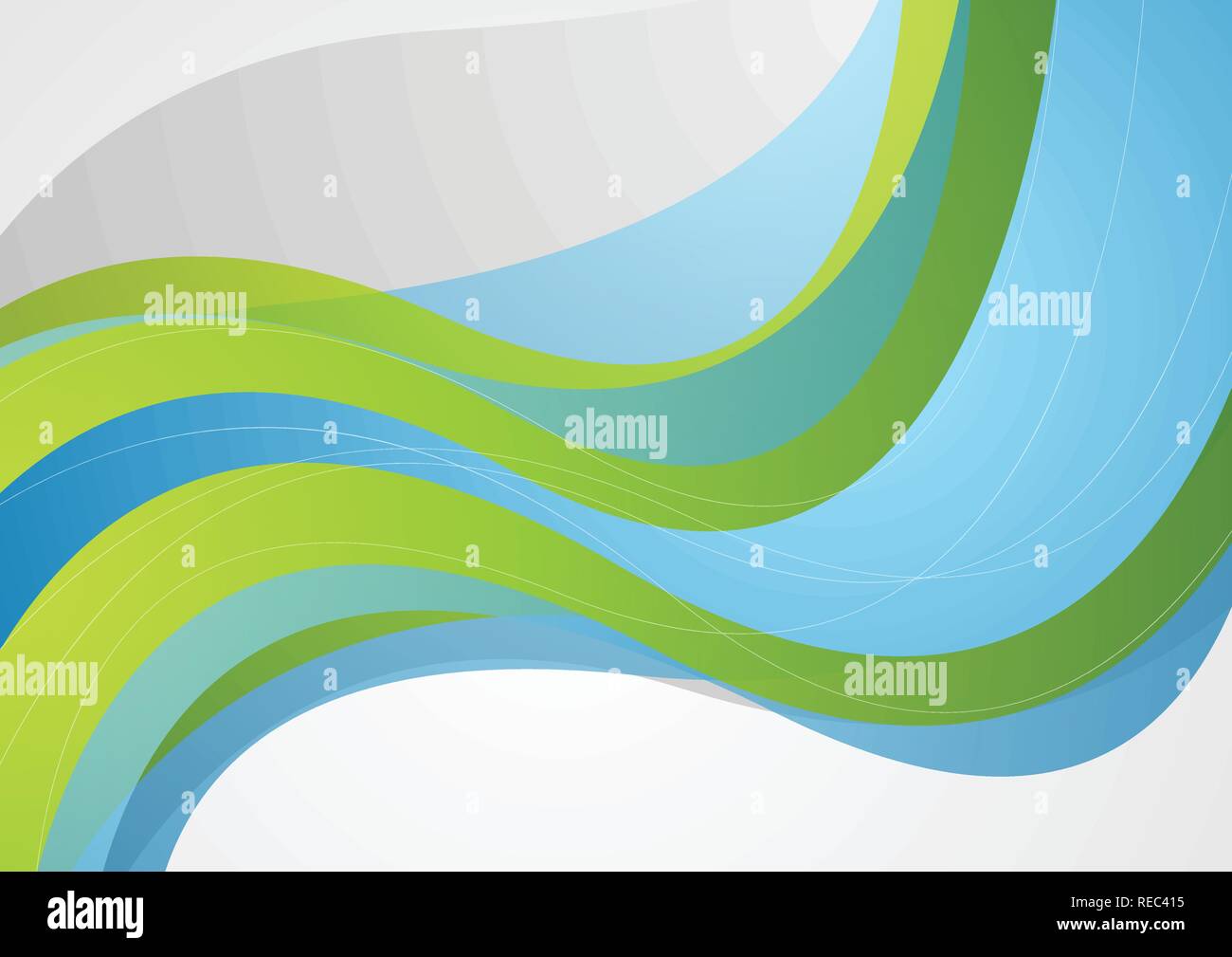 Abstract blue and green corporate waves background. Vector design Stock ...