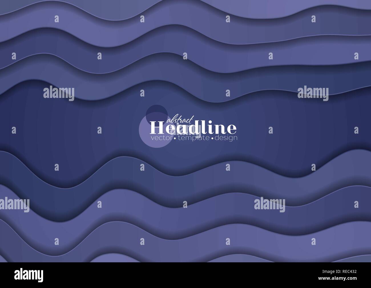 Purple blue corporate material waves abstract background. Vector design Stock Vector
