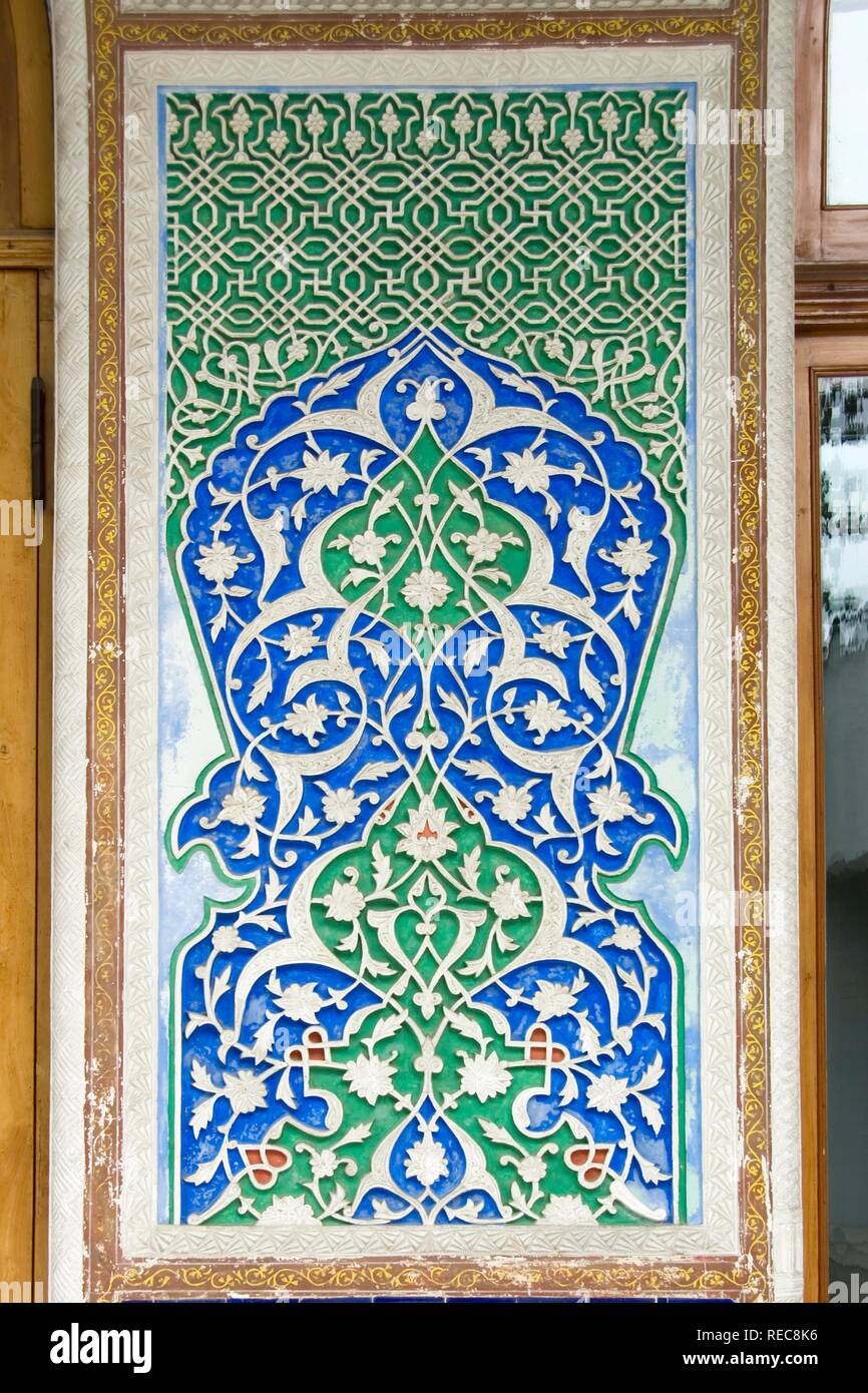 Tashkent, Museum of Applied Arts, carved plaster decoration, Uzbekistan Stock Photo