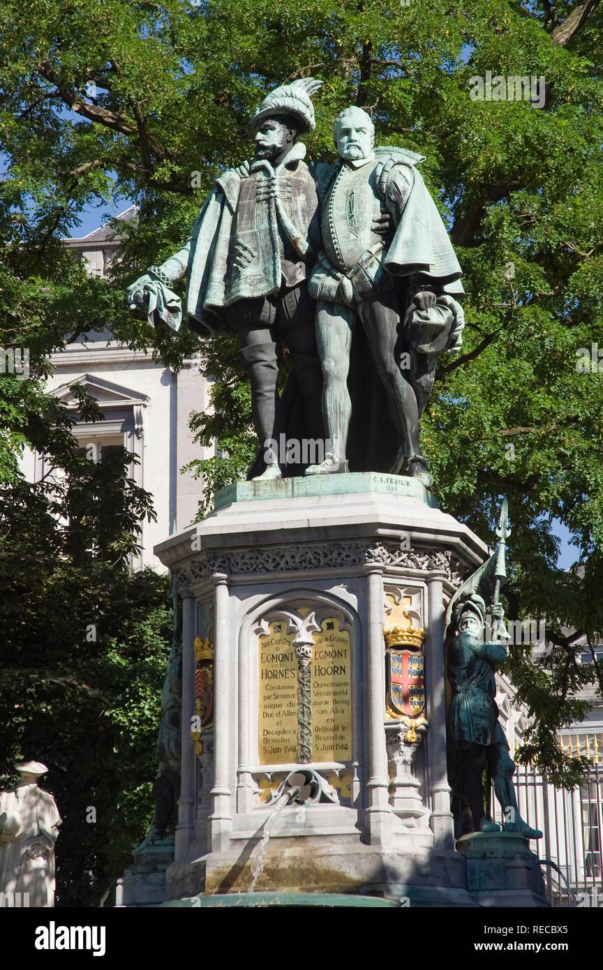 Petit Sablon garden, fountain of the Count of Egmont and de Hornes