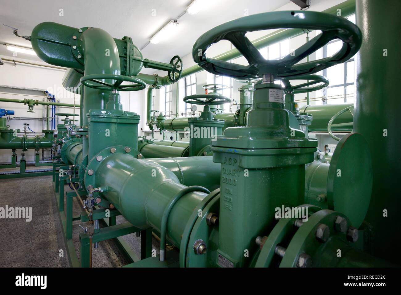 Natural gas transfer station, here natural gas is conducted from the