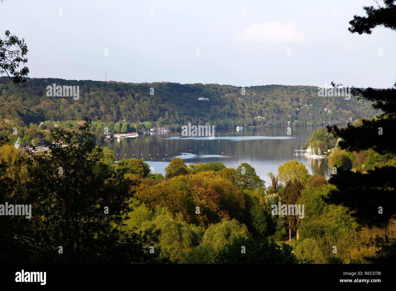 Baldeneysee lake, Ruhr Reservoir, Essen, North Rhine-Westphalia Stock Photo