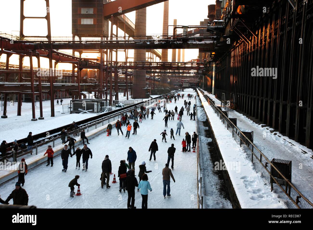 Ice skating rink at the Zollverein coking plant, UNESCO World