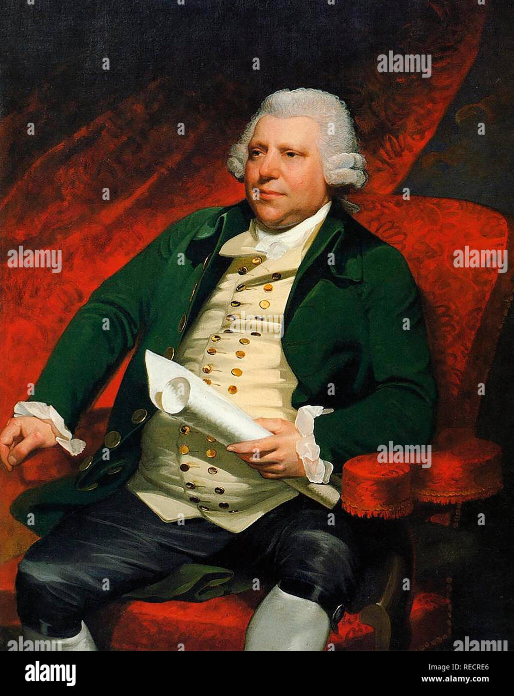 Portrait of Sir Richard Arkwright - Mather Brown, 1790 Stock Photo