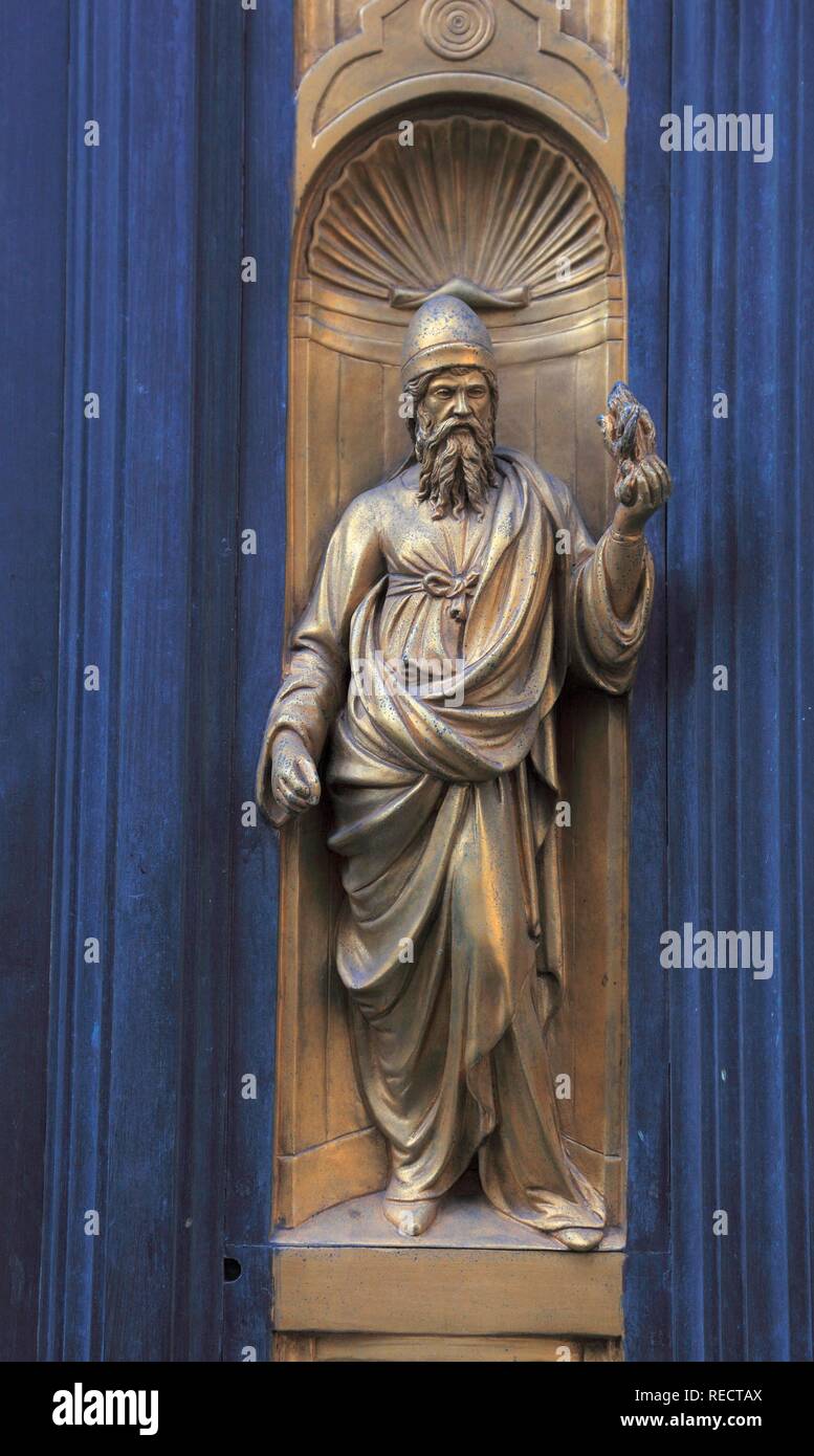 Detail, The Gates of Paradise, Florence Baptistry, Firenze, Florence, Tuscany, Italy, Europe Stock Photo