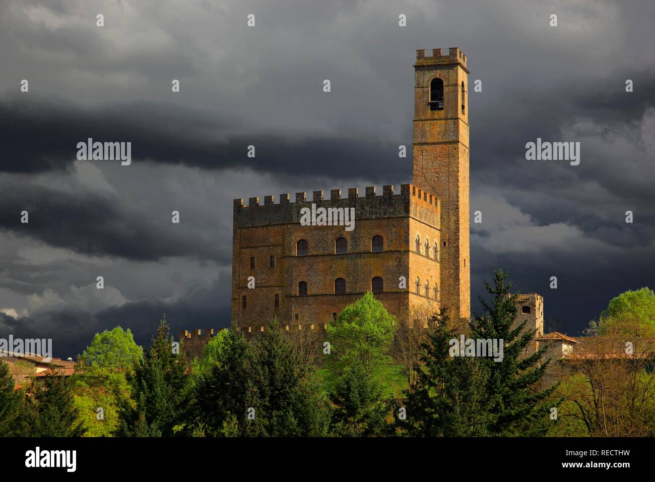Guido Conti Castello castle in Poppi, Tuscany, Italy, Europe Stock Photo