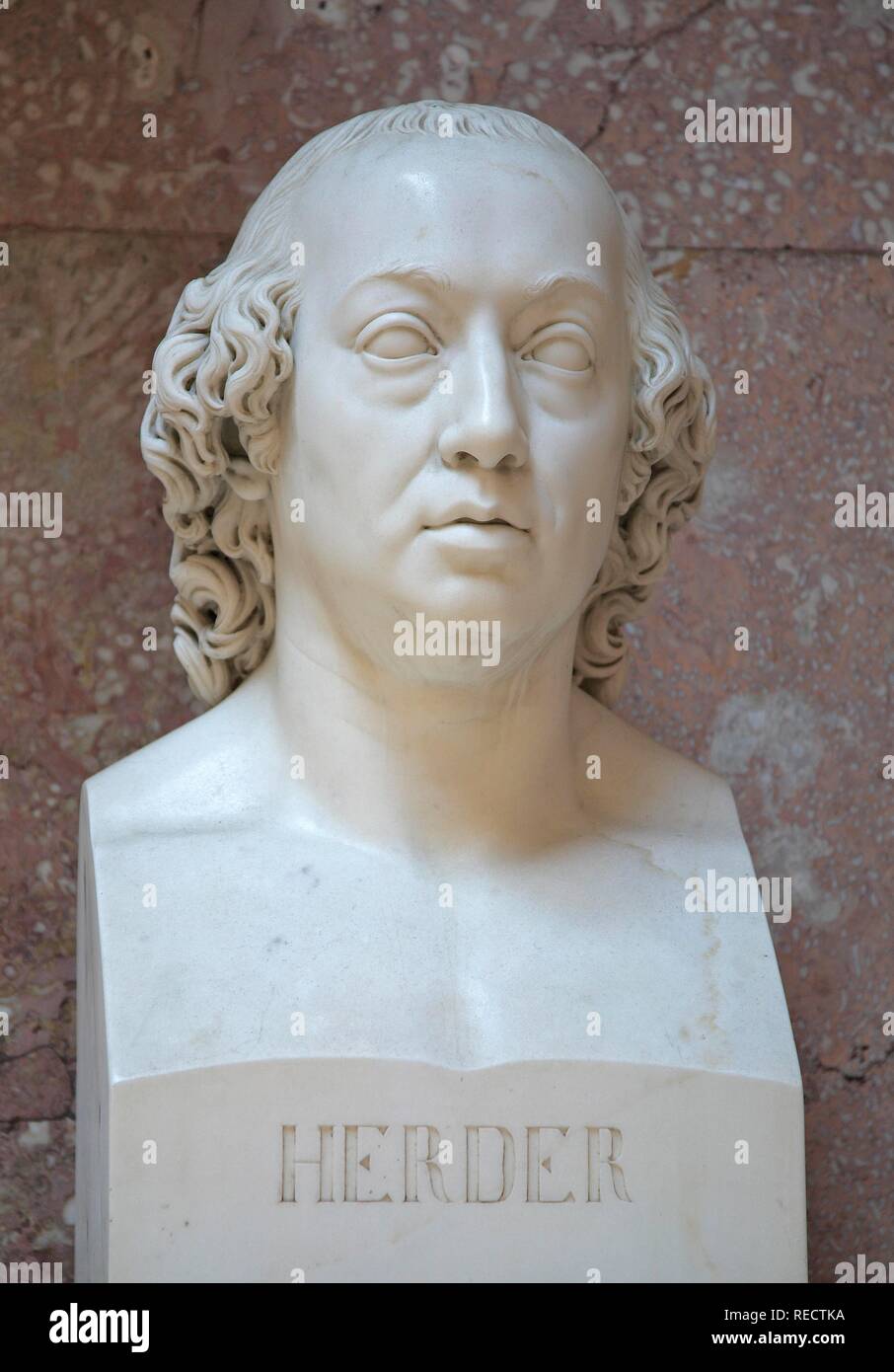Bust of Johann Gottfried von Herder, German poet, critic and theologian of the German Classic Period Stock Photo