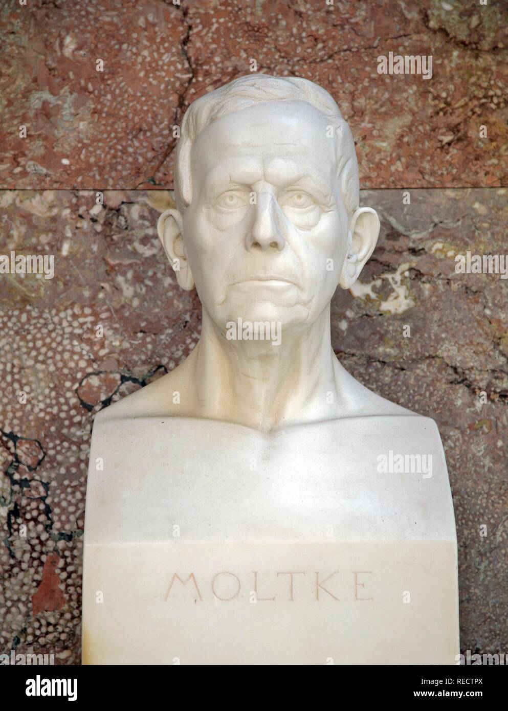 Bust of Helmuth Graf von Moltke, Prussian Field Marshal Stock Photo