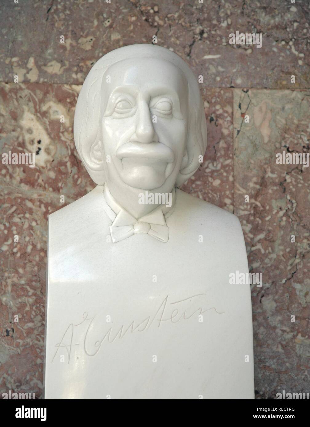 Bust of Albert Einstein, physicist Stock Photo